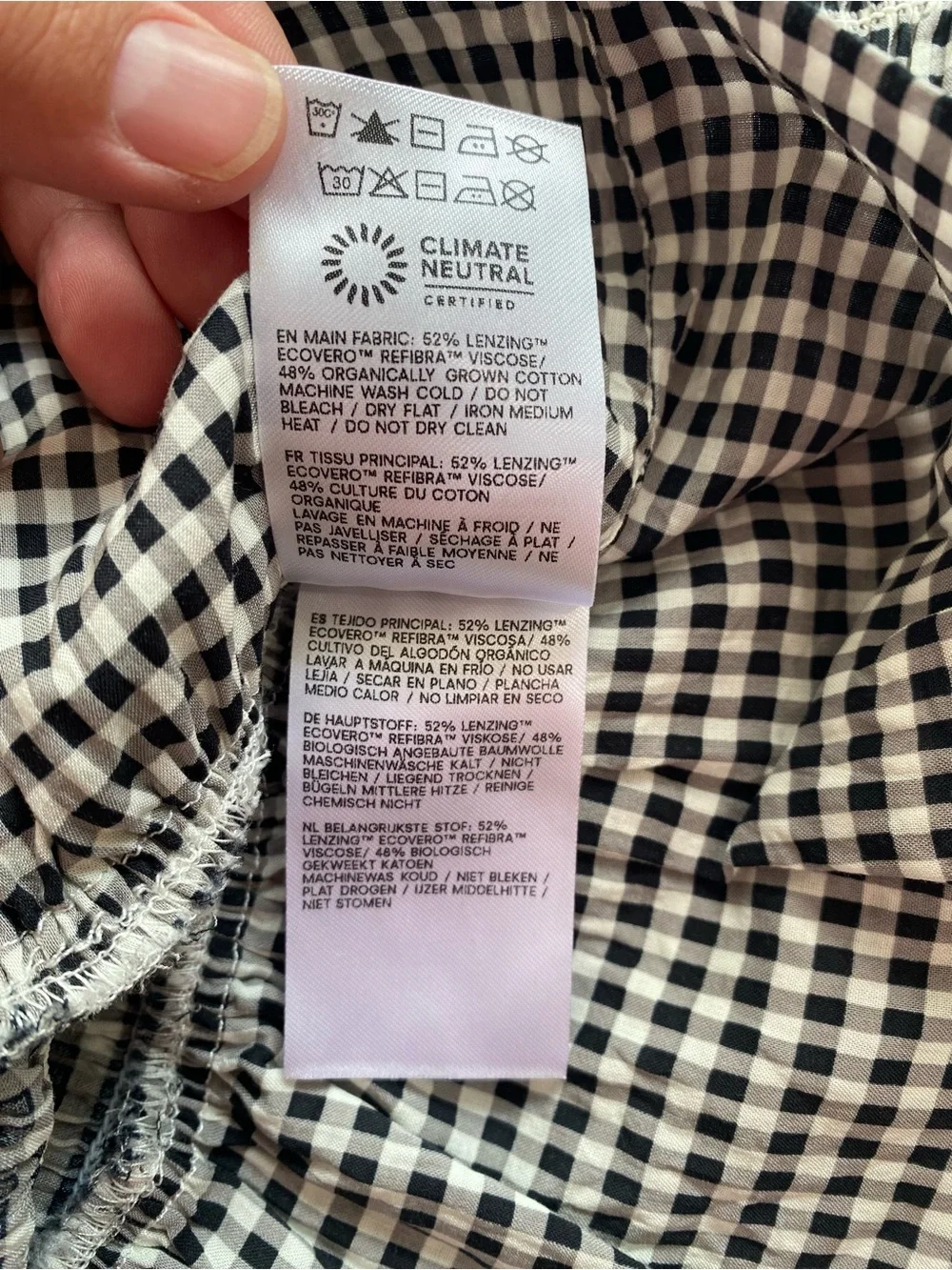 Reformation Aggie Top M Gingham